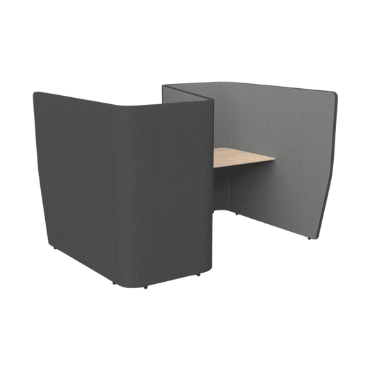 Motion Zip 2 Partition Work Pod Solid Beech - Office Furniture Company