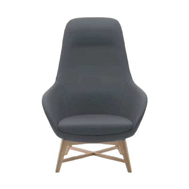 Muse Plus Executive Chair Sled Base Chrome Black - Fab - Office Furniture Company