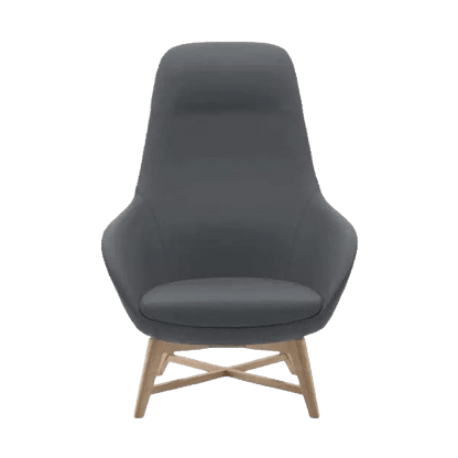 Muse Plus Executive Chair Sled Base Chrome Black - Fab - Office Furniture Company
