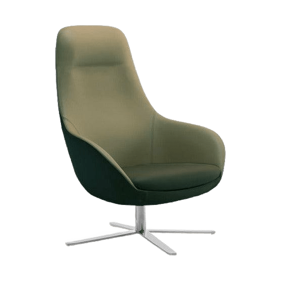 Muse Plus Executive Chair Sled Base Chrome Black - Fab - Office Furniture Company