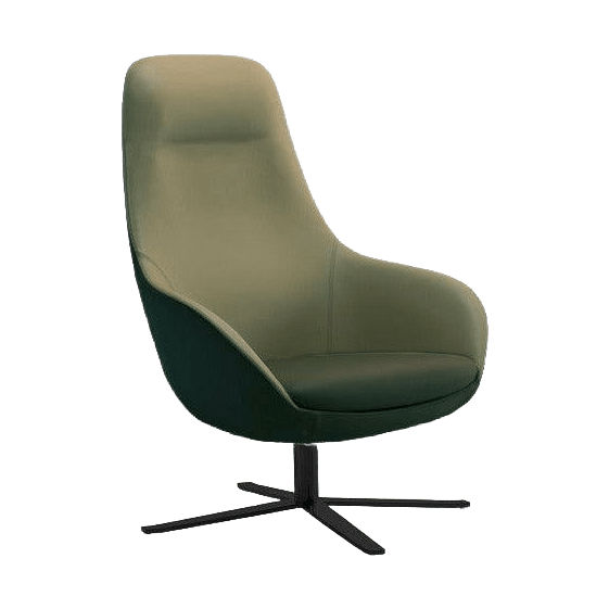 Muse Plus Executive Chair Sled Base Chrome Black - Fab - Office Furniture Company