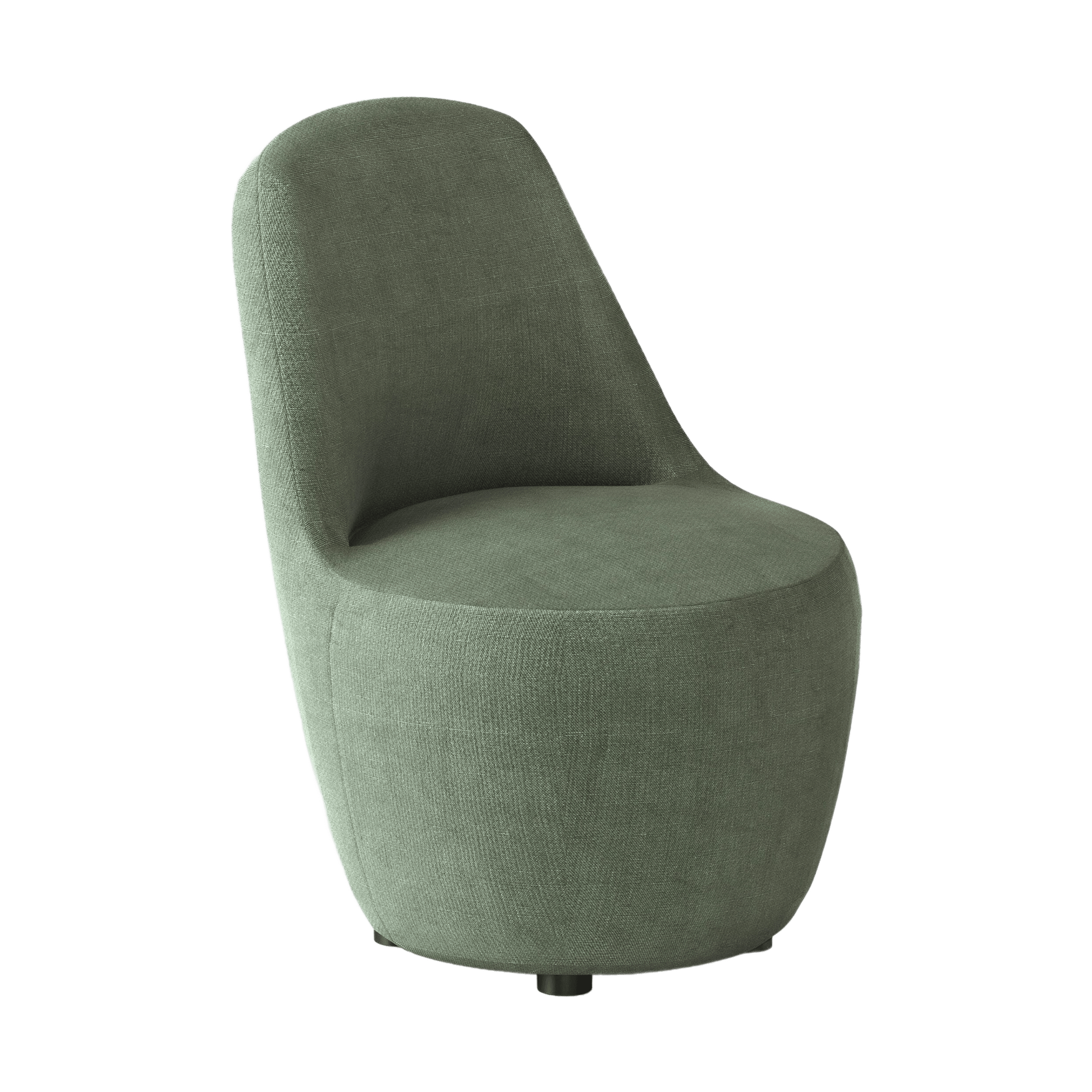 Myk Single Lounge Chair Green Olive Fabric