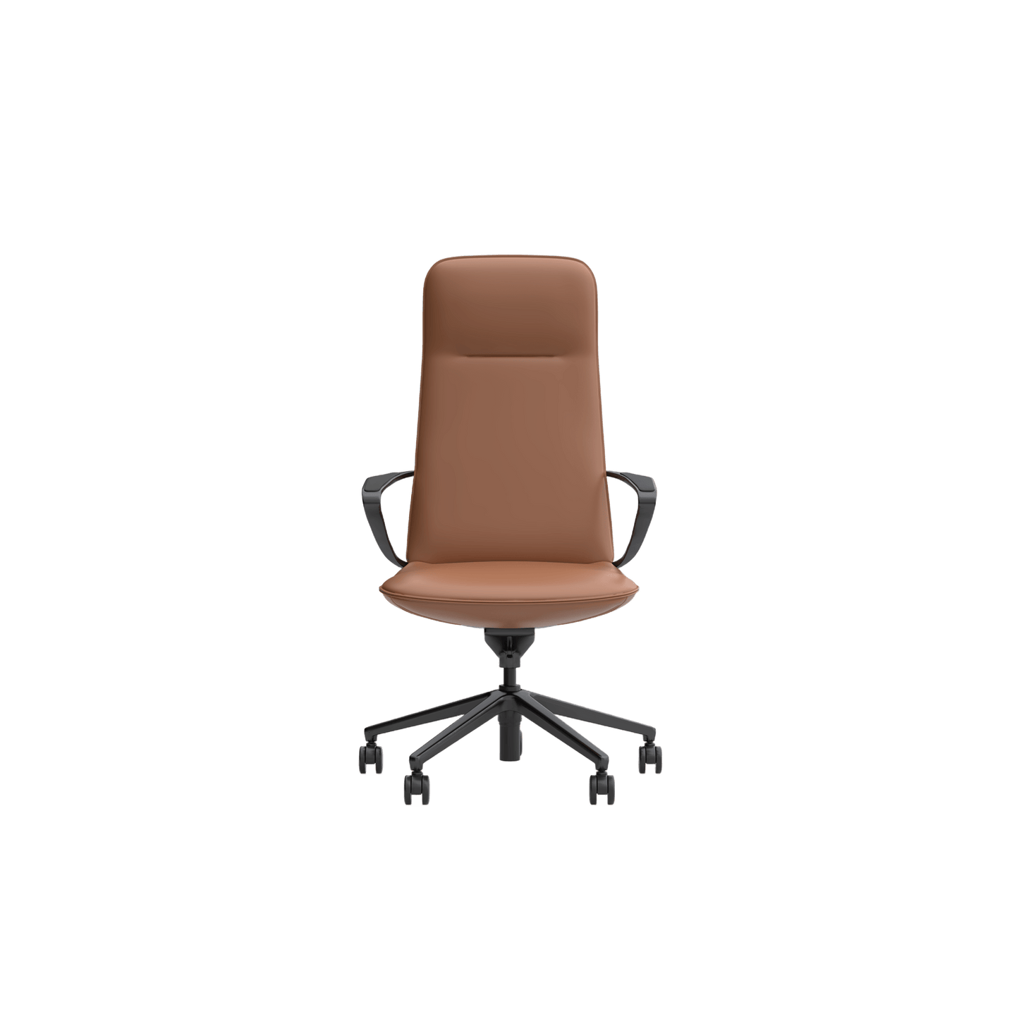 Nico High Back Leather Boardroom Chair Brown (Tan Leather) - Office Furniture Company