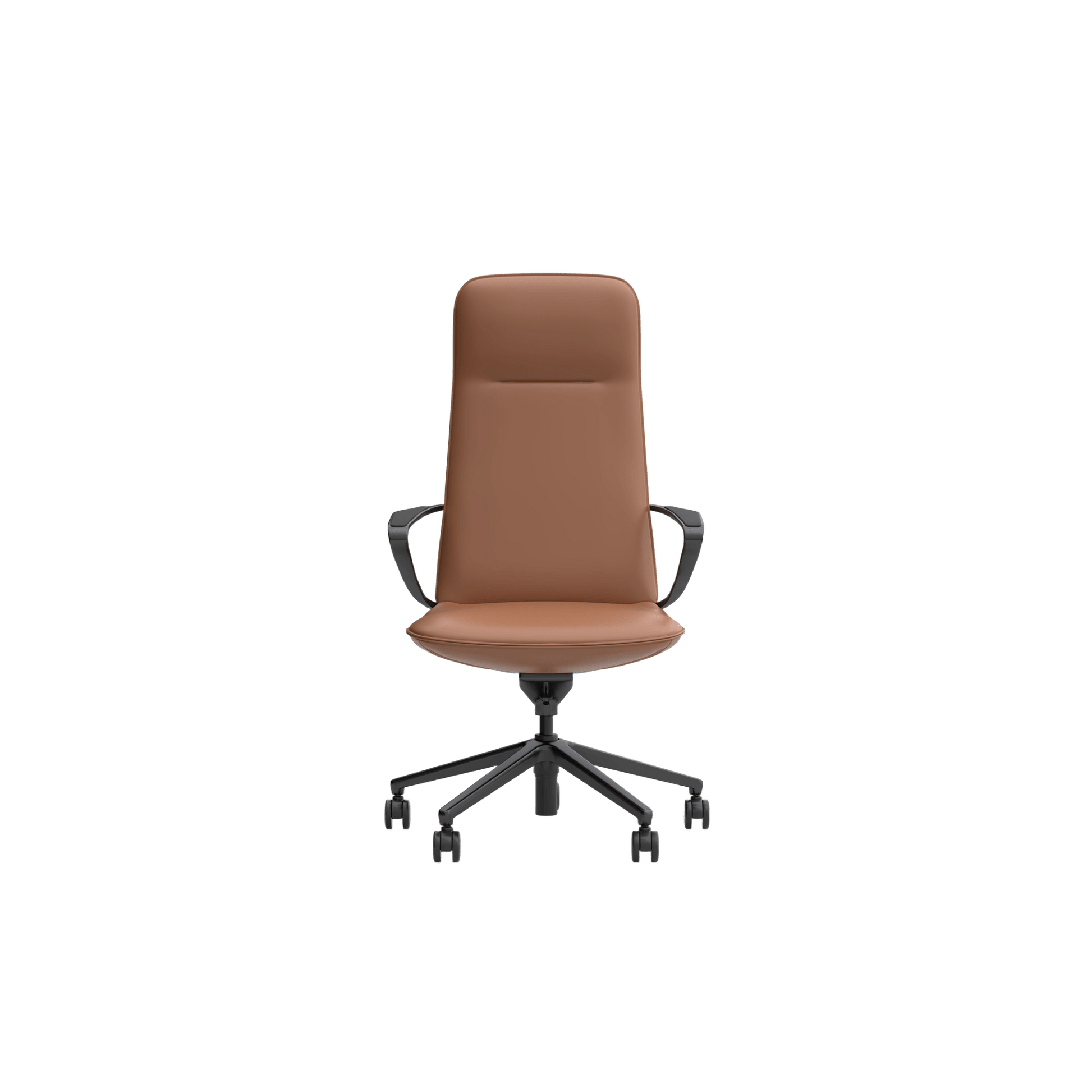 Nico High Back Leather Boardroom Chair Brown (Tan Leather) - Office Furniture Company
