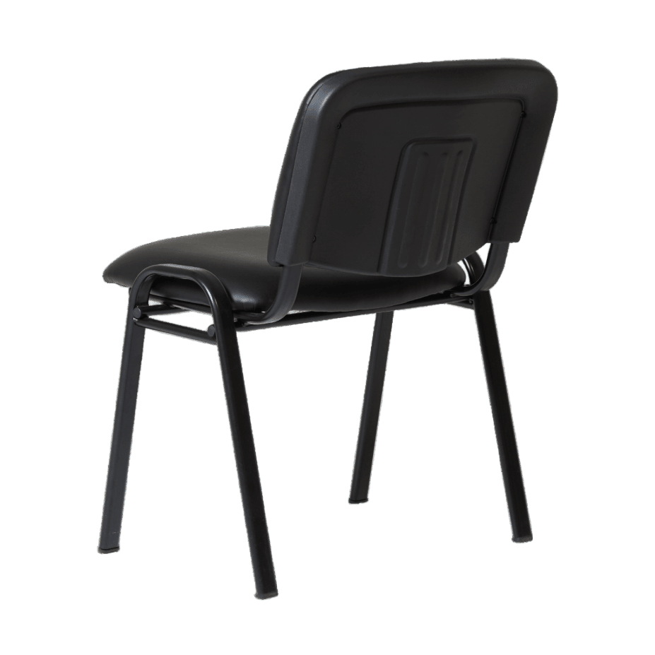 Nova Visitor Chair Black PU - Office Furniture Company