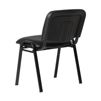 Nova Visitor Chair Black PU - Office Furniture Company