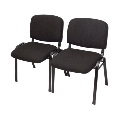 Nova Visitor Chair Black PU - Office Furniture Company
