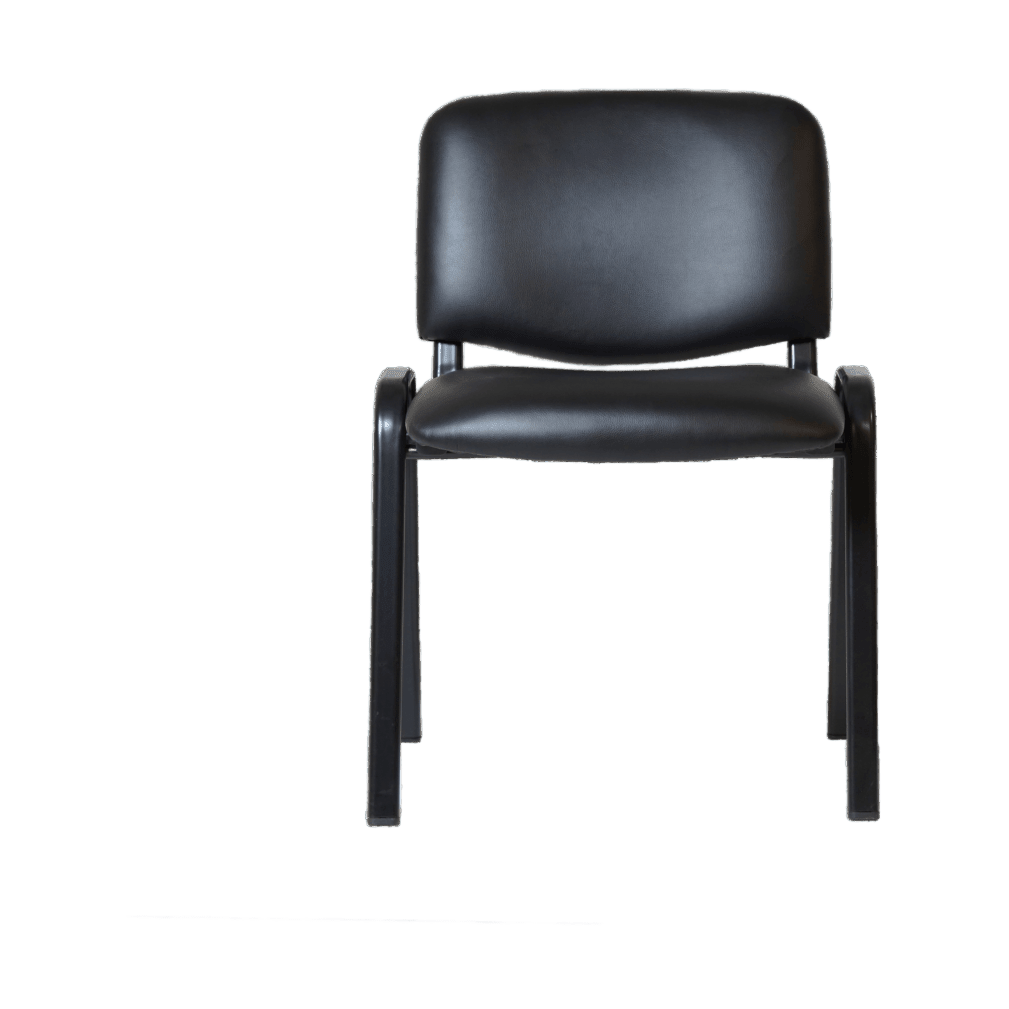 Nova Visitor Chair Black PU - Office Furniture Company