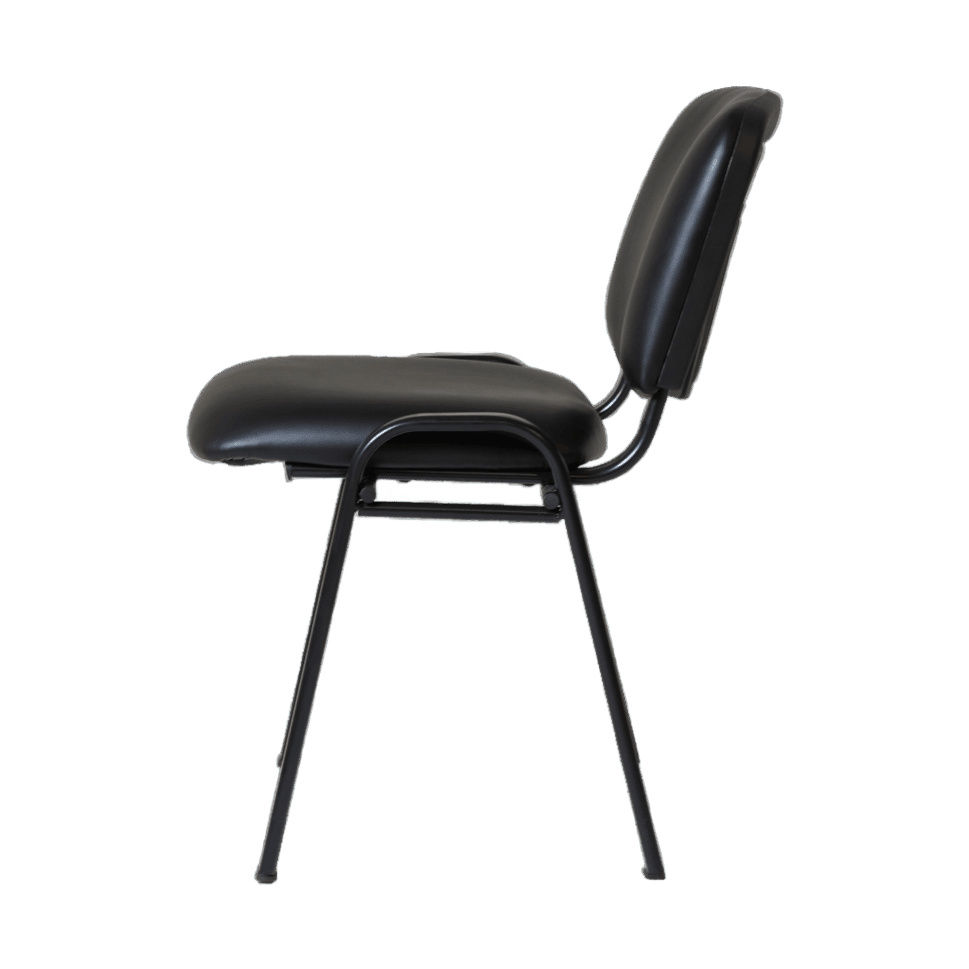 Nova Visitor Chair Black PU - Office Furniture Company