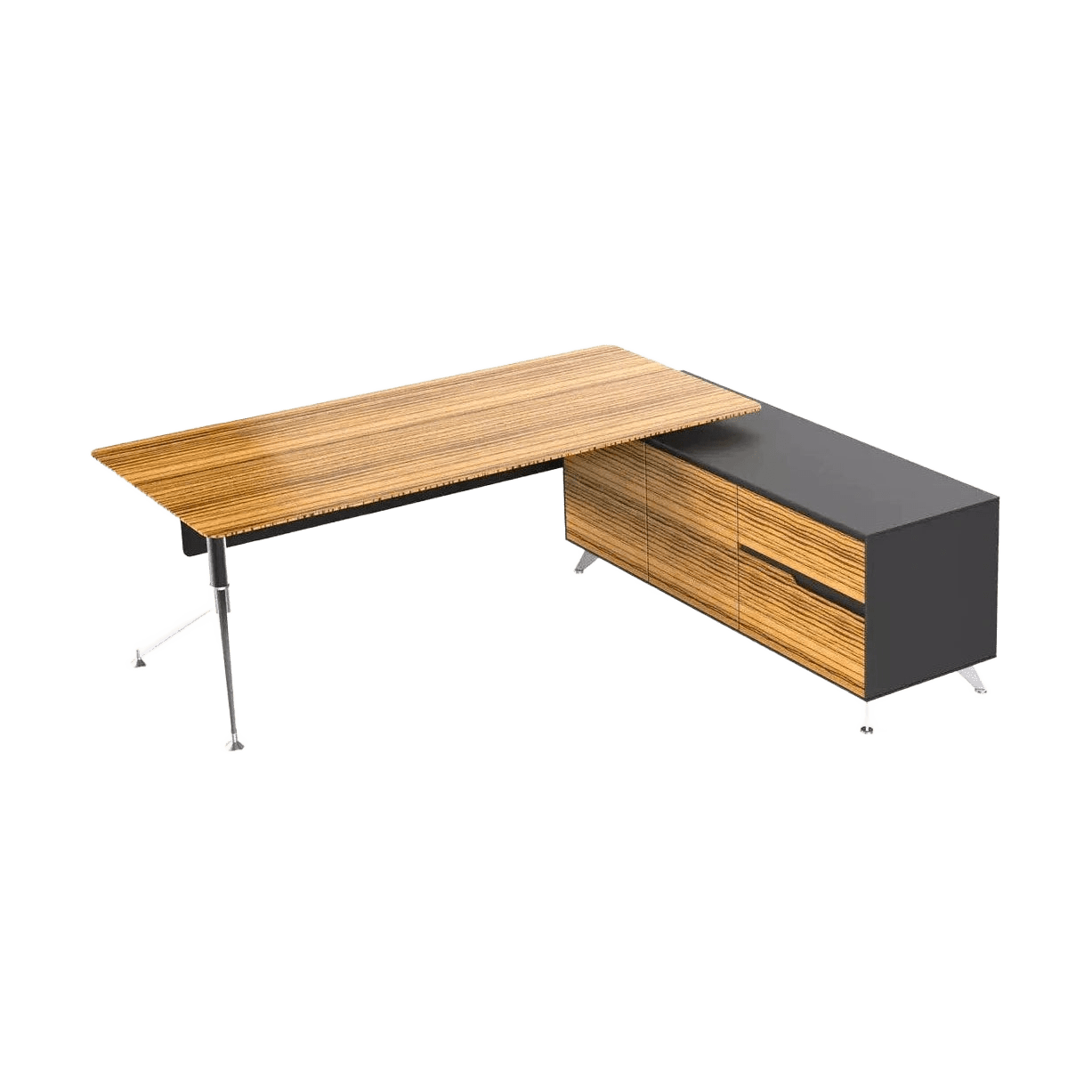 Novara Executive Desk With Return 1950 X 1850 Left Hand Side Return - Office Furniture Company