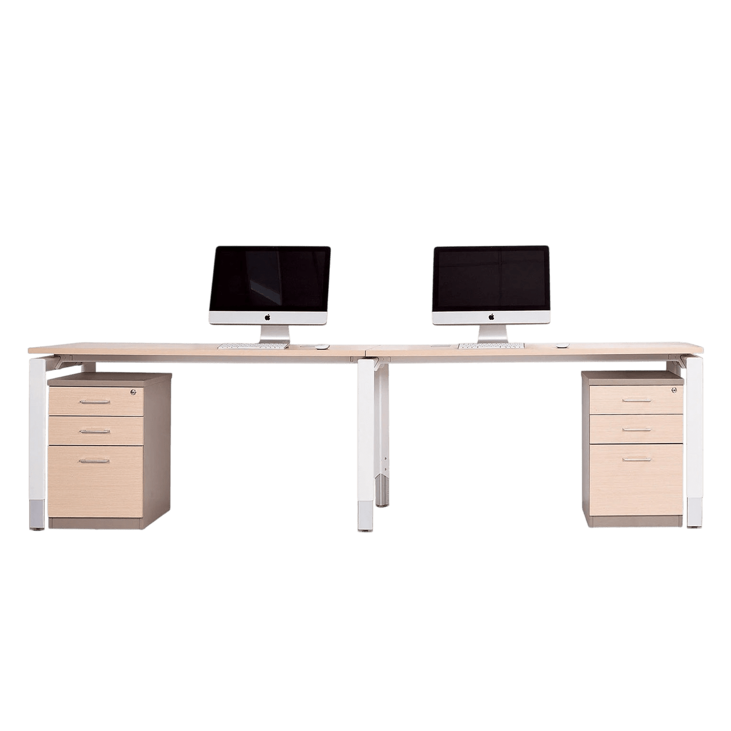 Oblique 2 Person Straight Desk 2400x750