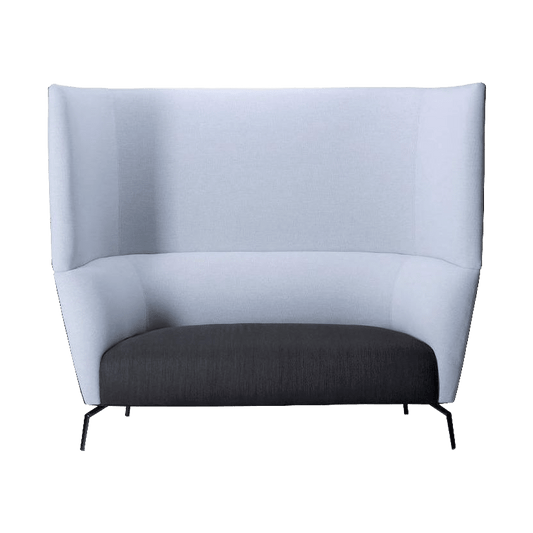 Ola 2 Seater High Back Sofa Polished Aluminium