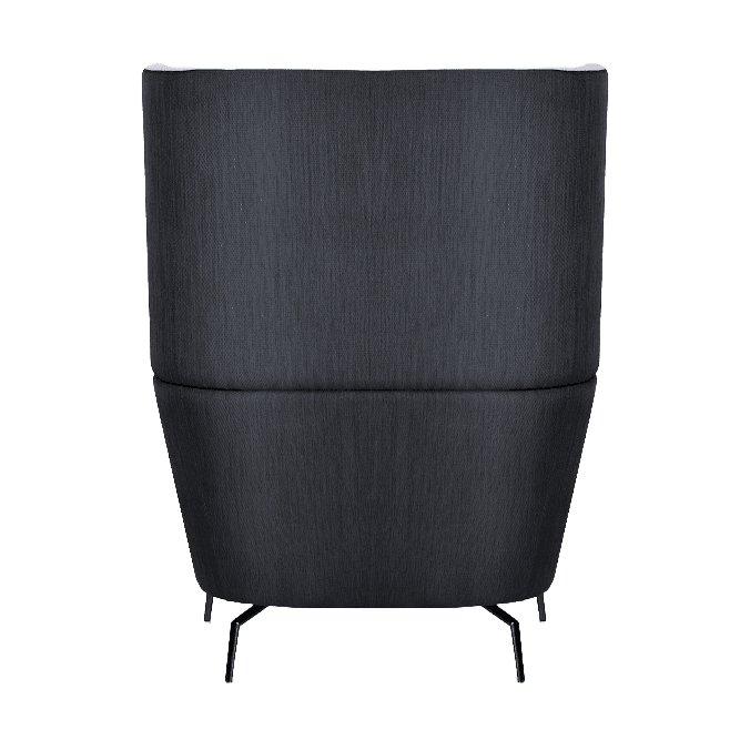 Ola High Back Sofa – 1 Seater Black Metal Base