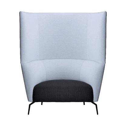 Ola High Back Sofa – 1 Seater Black Metal Base