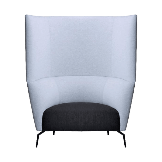 Ola High Back Sofa – 1 Seater Black Powdercoat - Office Furniture Company