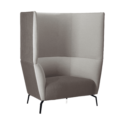 Ola High Back Sofa – 1 Seater Black Metal Base