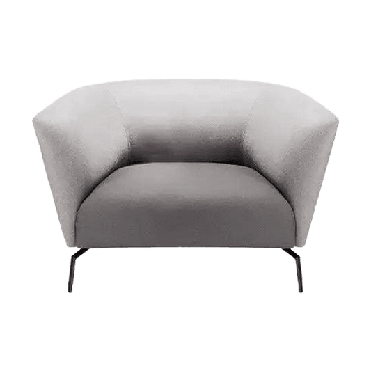 Ola Low Back Sofa – 1 Seater Black Metal Base