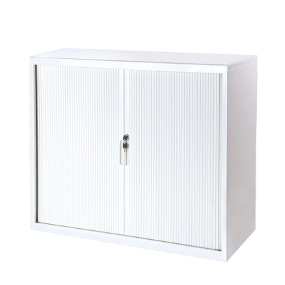 Order Tambour Cupboard Black 2 Shelves