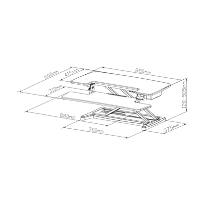 Rapid Flux Electric Desk Riser Monitor & Desk Accessories