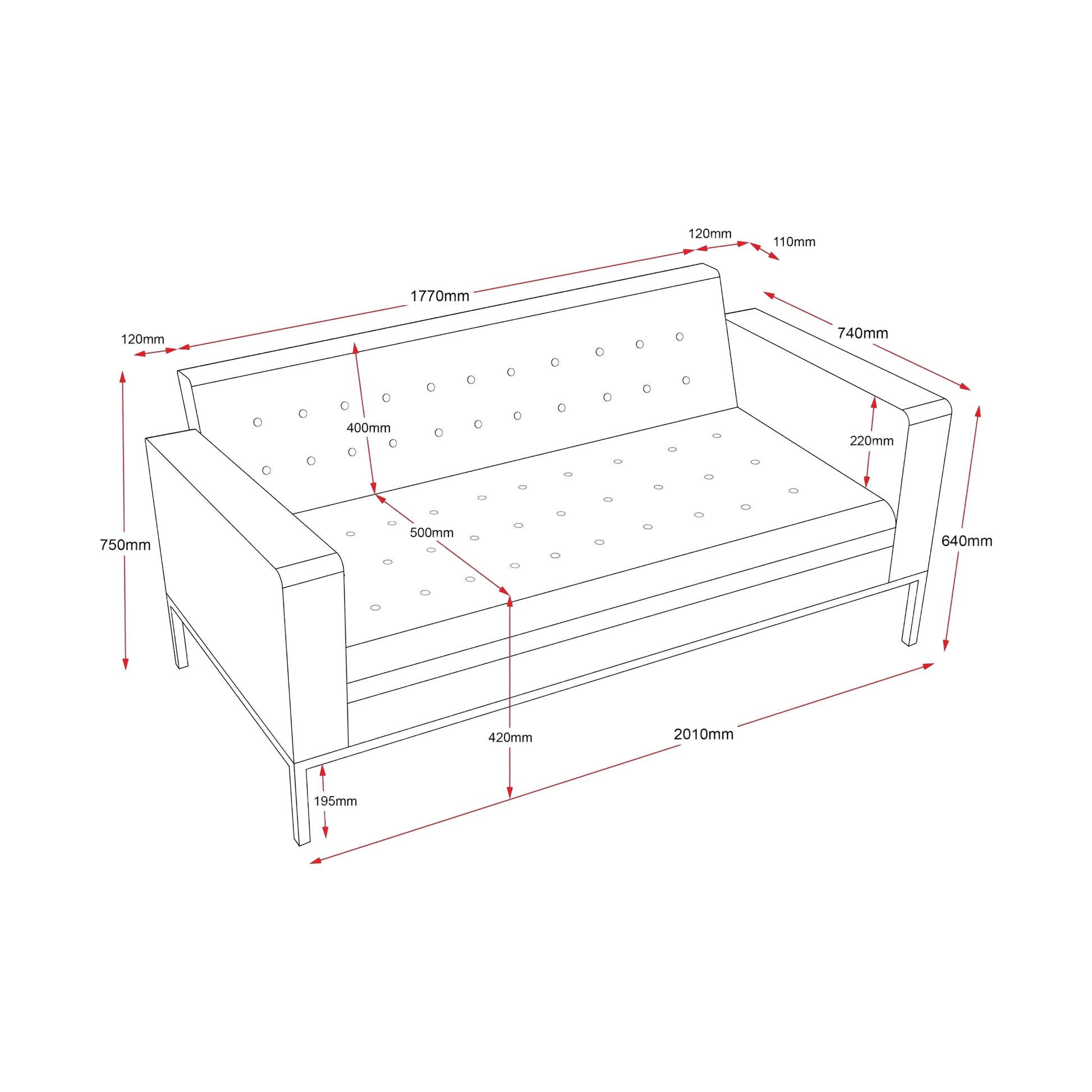 Venus Lounge 3 Seater Lounges & Soft Seating