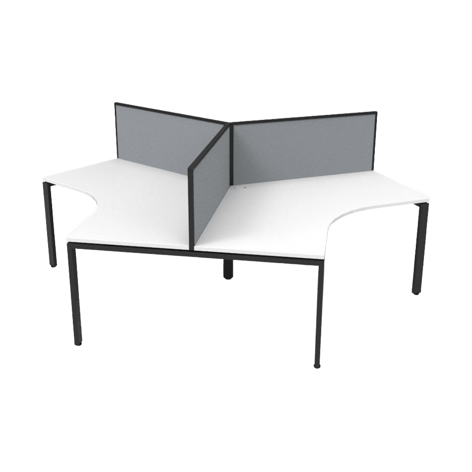 Profile Leg 120 Degree Workstations Multi-Person Desks