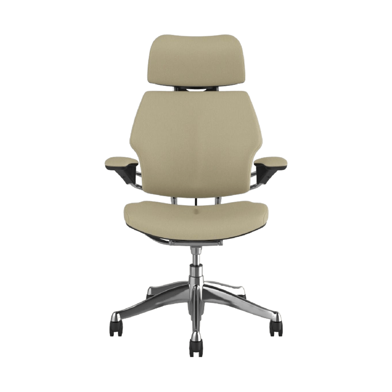 Humanscale Freedom Task Chair with Headrest in Vanilla Leather Executive & Boardroom Chairs