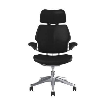 Humanscale Freedom Task Chair with Headrest in Black Leather Task & Operator Chairs