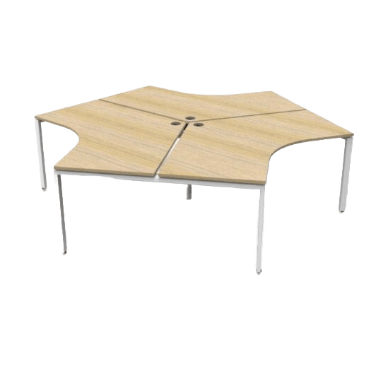 Profile Leg 120 Degree Workstations Multi-Person Desks