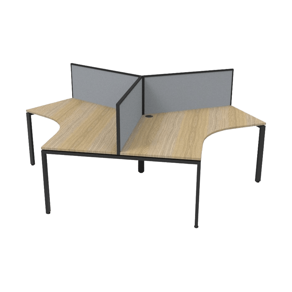 Profile Leg 120 Degree Workstations Multi-Person Desks