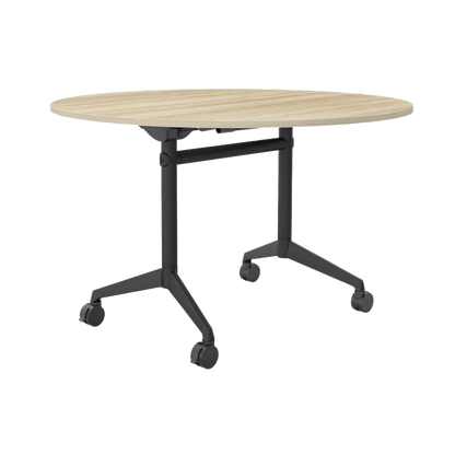 Modulus Mobile Flip Table with All Black Legs Folding & Multi-Purpose Tables