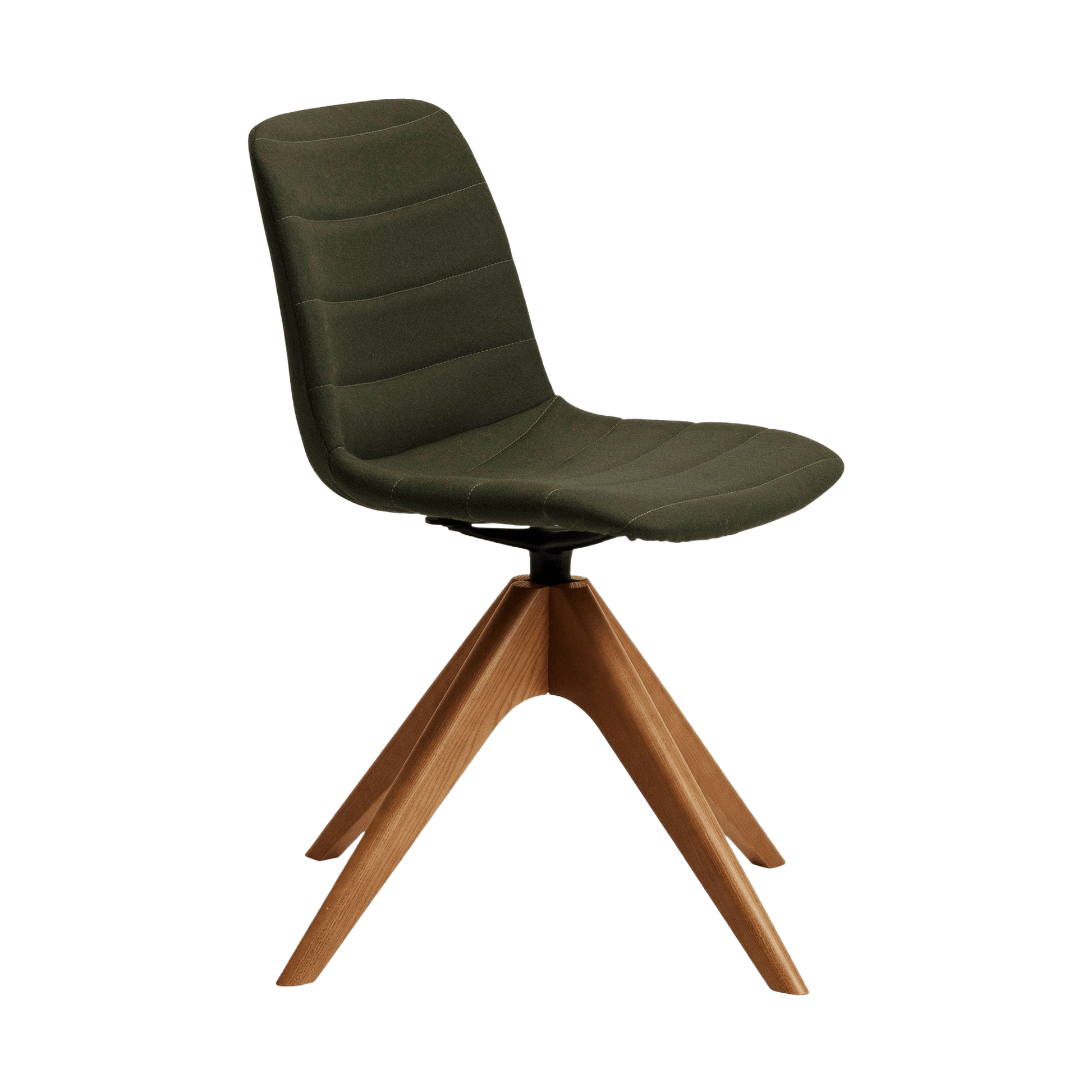 Unica Timber Swivel Upholstered Chair Meeting & Visitor Chairs