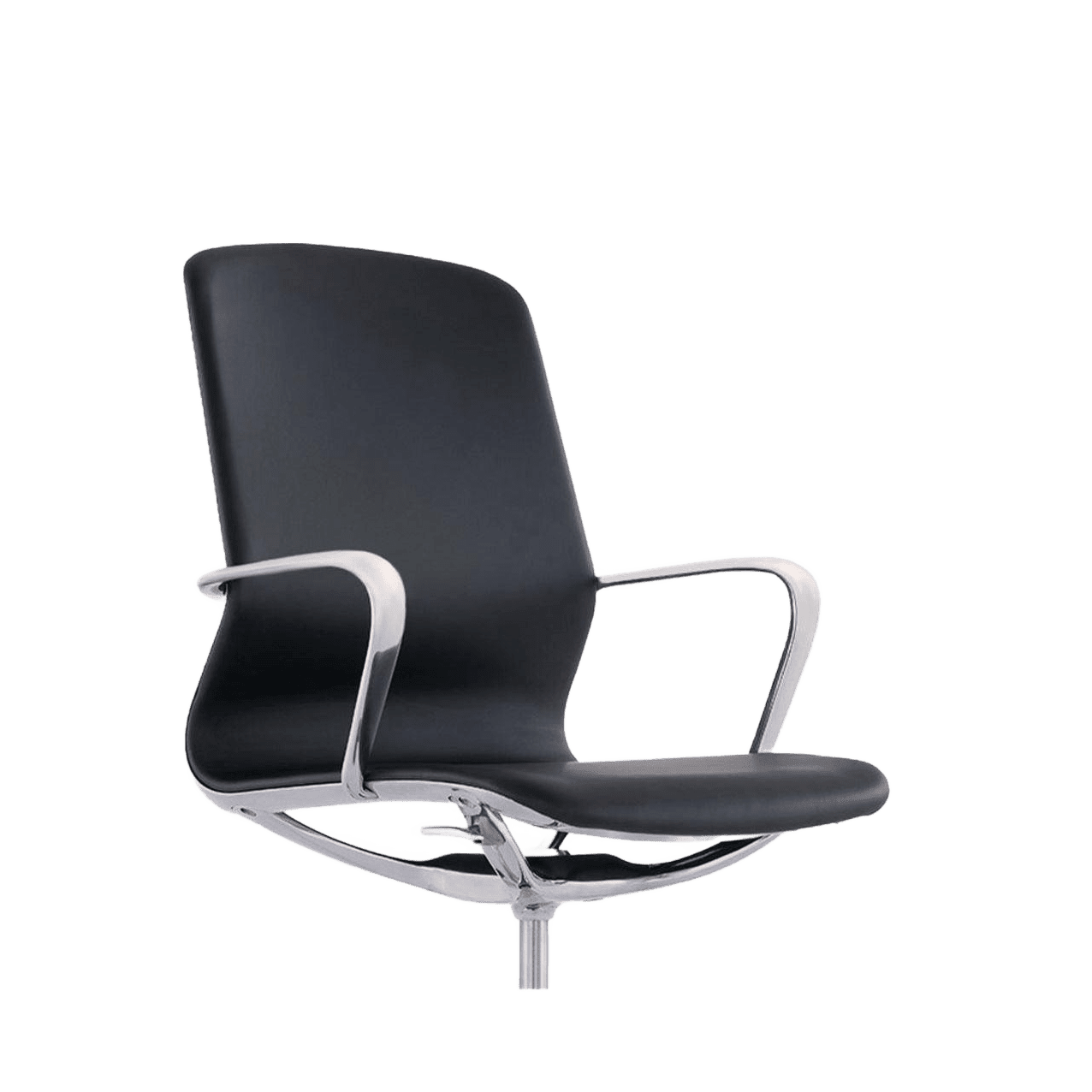 Meta Executive Meeting Chair in Black Leather Executive & Boardroom Chairs