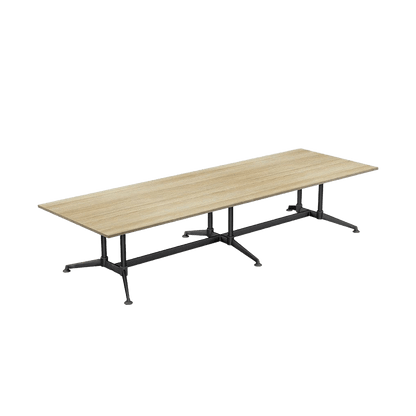 Modulus Boardroom Table with All Black Twin Post Legs Meeting & Boardroom Tables