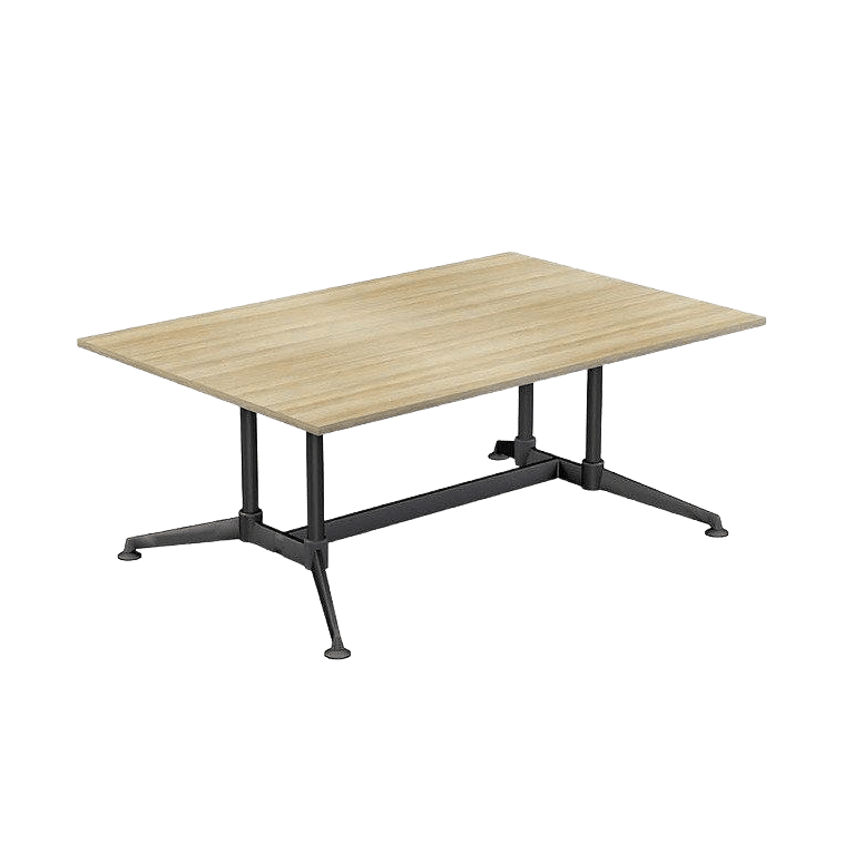 Modulus Boardroom Table with All Black Twin Post Legs Meeting & Boardroom Tables