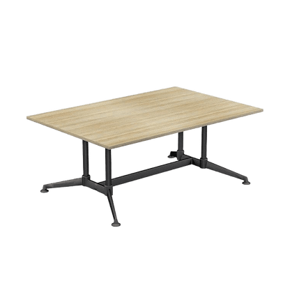 Modulus Boardroom Table with All Black Twin Post Legs Meeting & Boardroom Tables