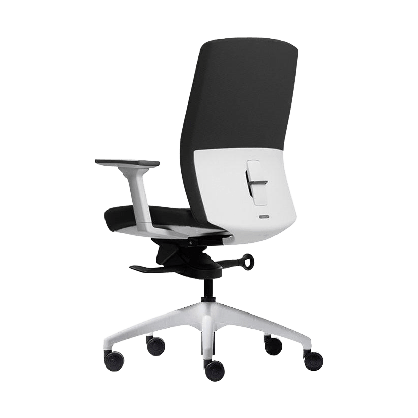 Aveya White Upholstered Ergonomic Office Chair Task & Operator Chairs