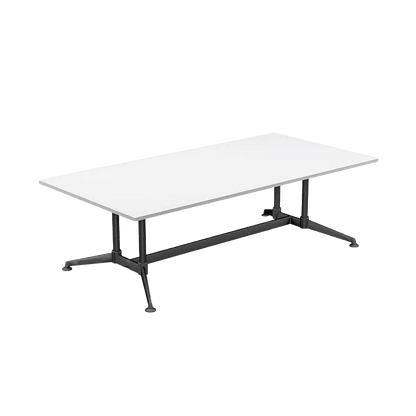 Modulus Boardroom Table with All Black Twin Post Legs Meeting & Boardroom Tables