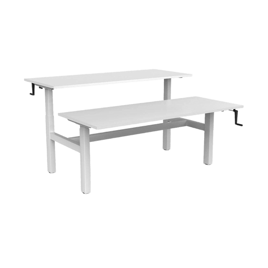 Agile Winder Height Adjustable Desk-2 Person-Back to Back Multi-Person Desks