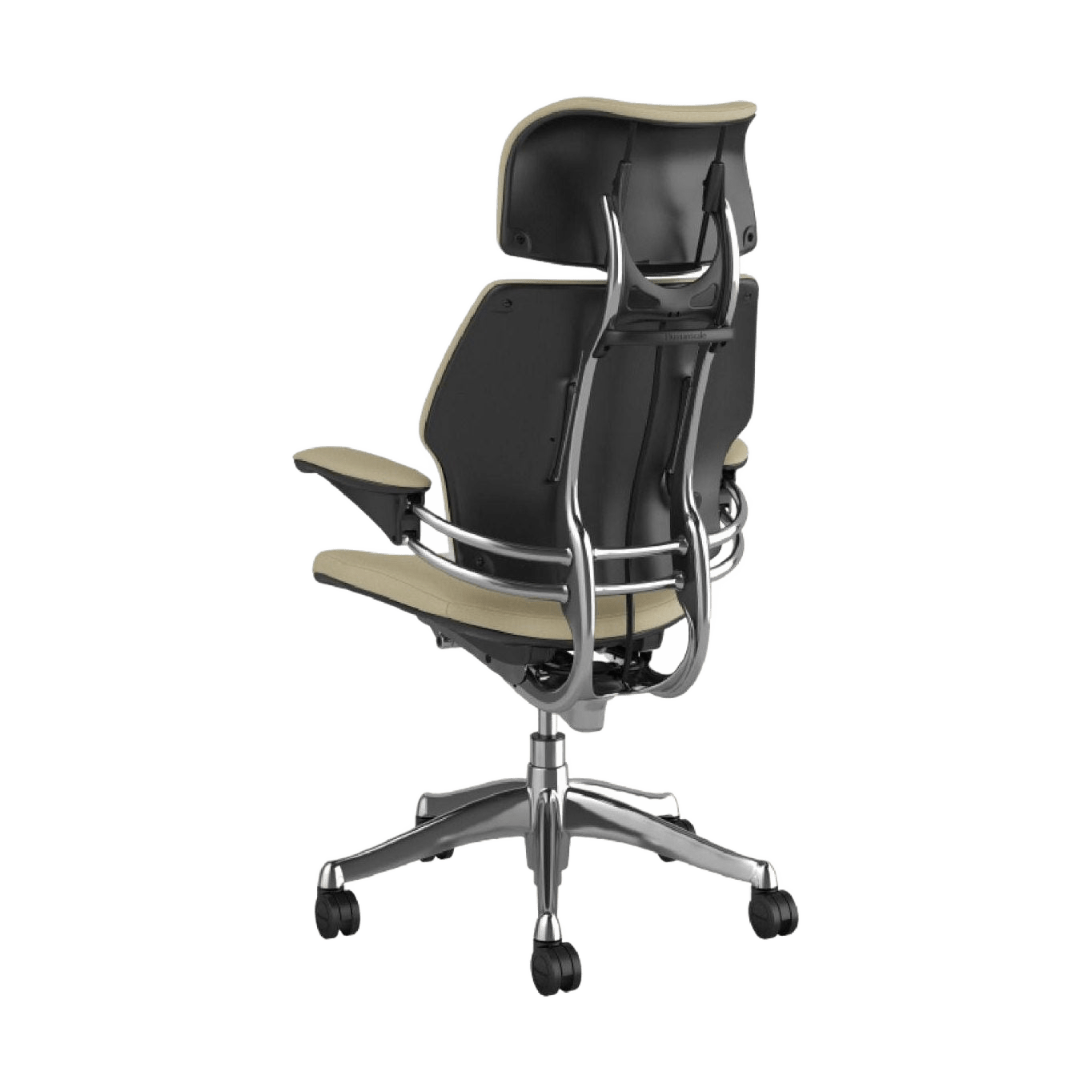 Humanscale Freedom Task Chair with Headrest in Vanilla Leather Executive & Boardroom Chairs