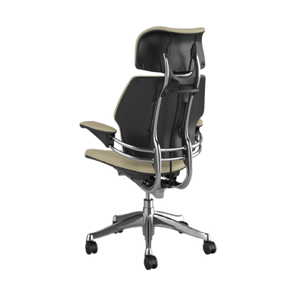 Humanscale Freedom Task Chair with Headrest in Vanilla Leather Executive & Boardroom Chairs