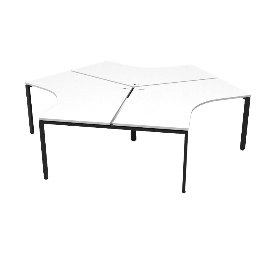 Profile Leg 120 Degree Workstations Multi-Person Desks