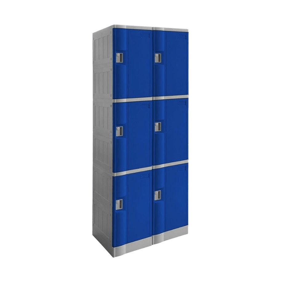 Steelco 3 Door ABS Plastic Locker Double Bank Lockers & Secure Storage