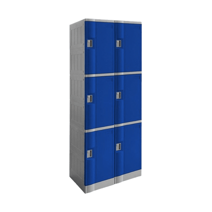 Steelco 3 Door ABS Plastic Locker Double Bank Lockers & Secure Storage