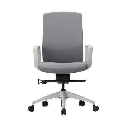 Aveya White Upholstered Ergonomic Office Chair Task & Operator Chairs
