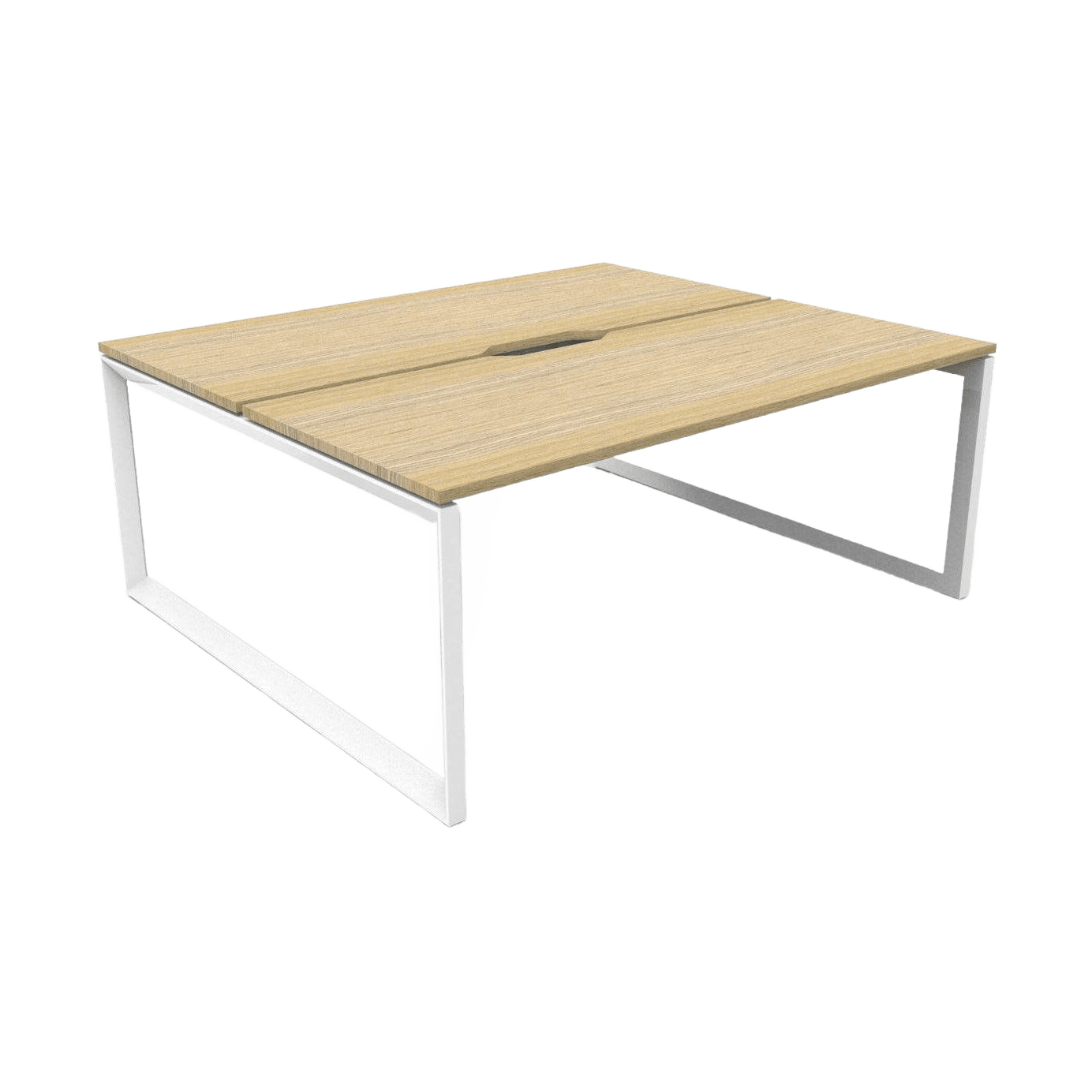 Deluxe Loop Leg Double Sided 2 Person Office Workstations Multi-Person Desks