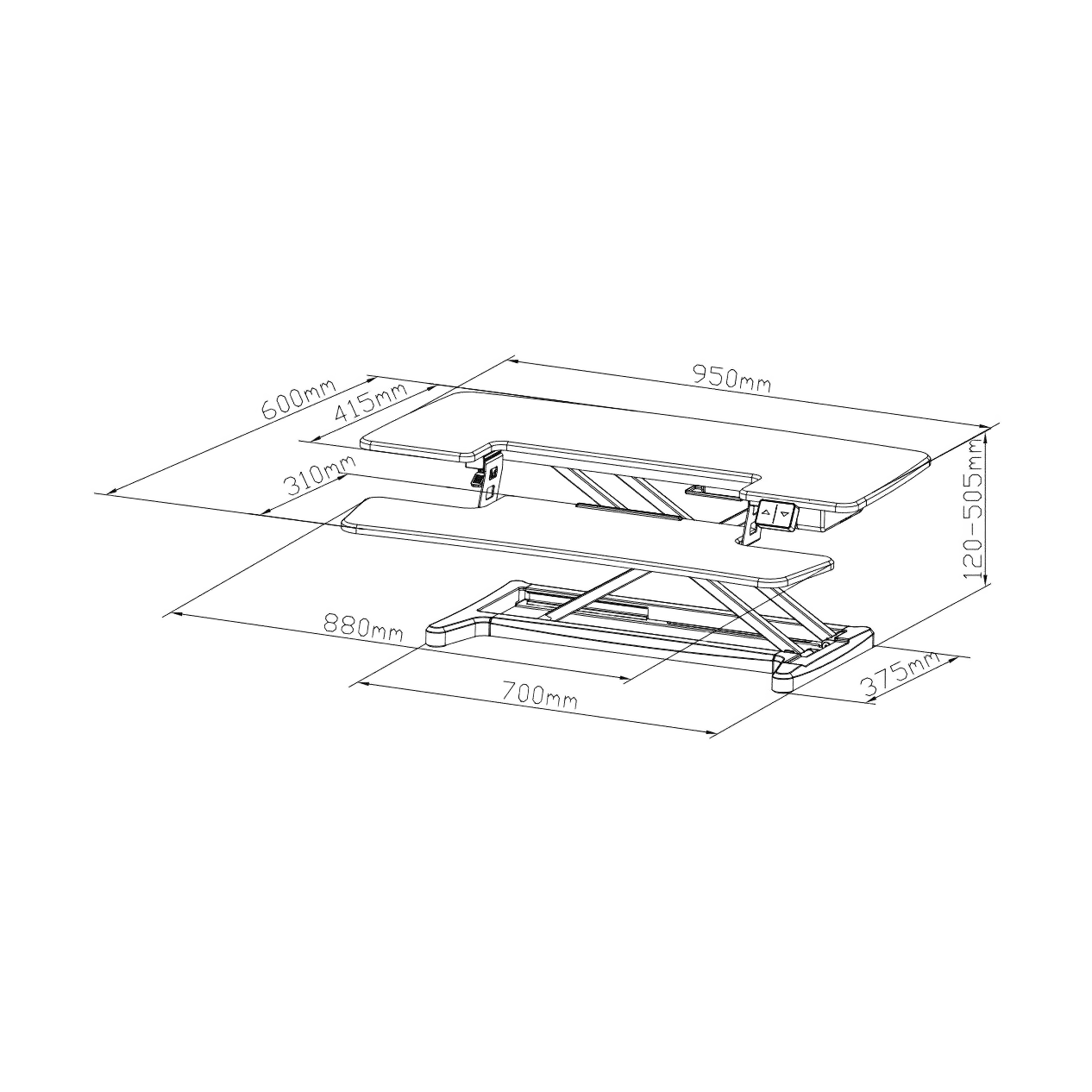 Rapid Flux Electric Desk Riser Monitor & Desk Accessories