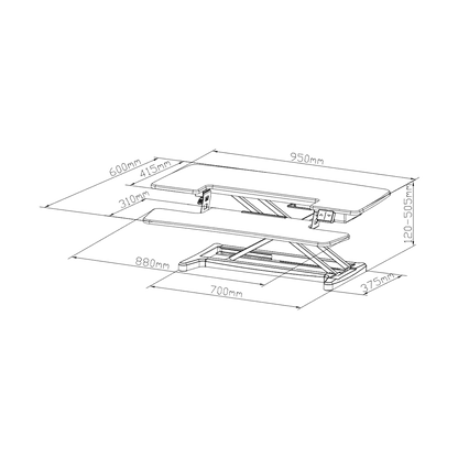 Rapid Flux Electric Desk Riser Monitor & Desk Accessories