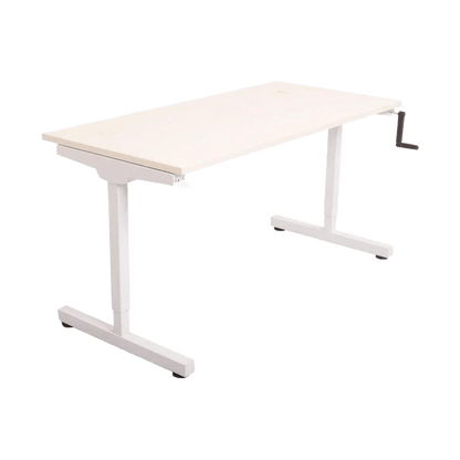 Robust Manual Winder Height Adjustable Desk Single Desks