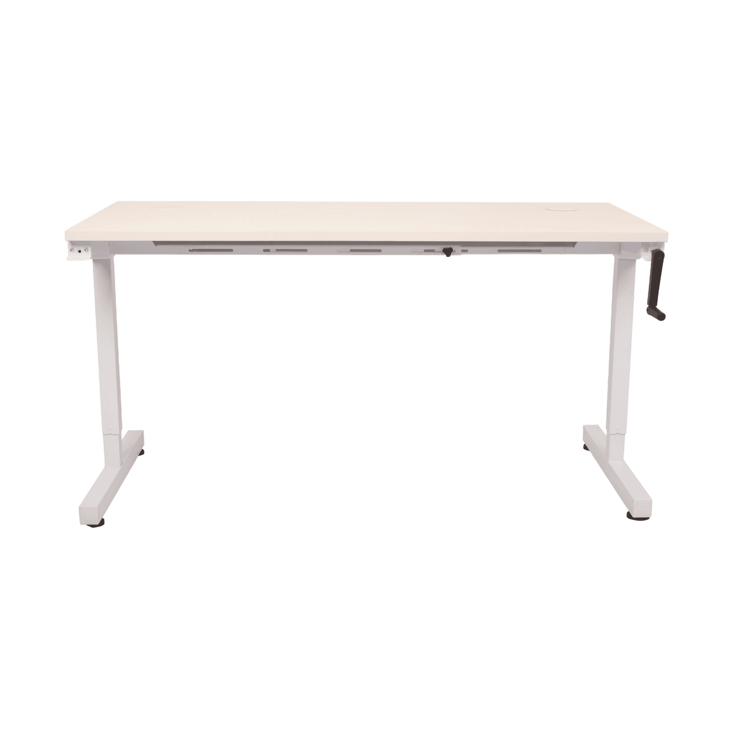 Robust Manual Winder Height Adjustable Desk Single Desks