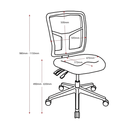 Mirae Medium Back Mesh Chair Task & Operator Chairs